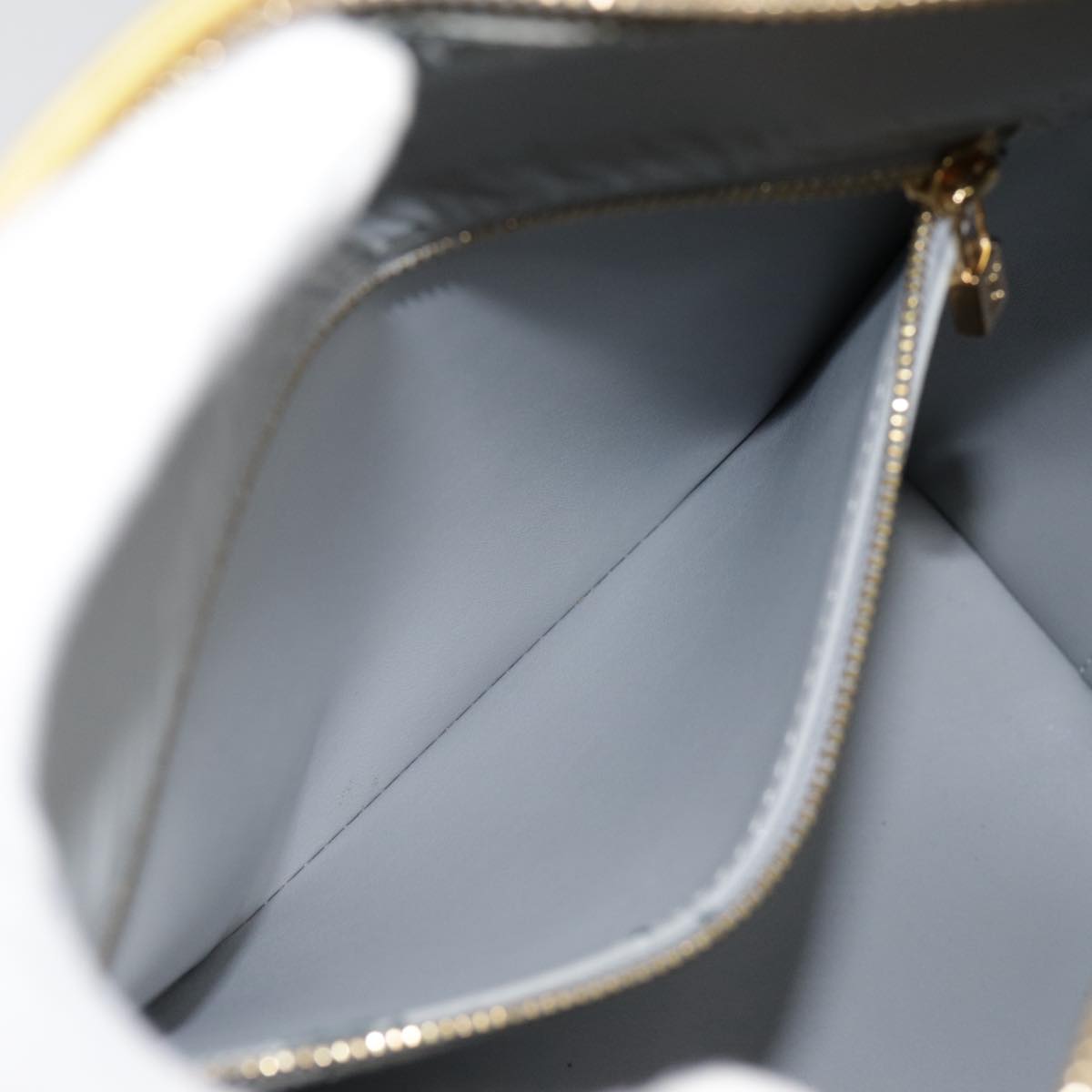 LOUIS VUITTON Monogram Vernis Houston Hand Bag Gris M91053 LV Auth tb1165