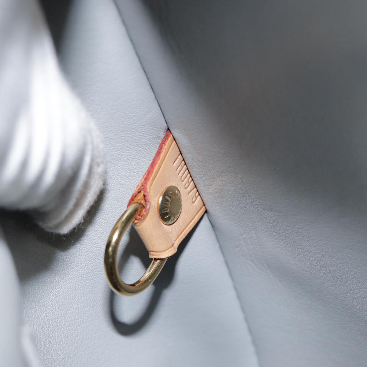 LOUIS VUITTON Monogram Vernis Houston Hand Bag Gris M91053 LV Auth tb1165