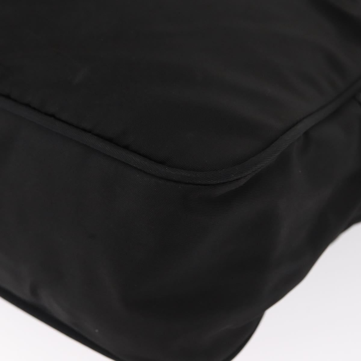 PRADA Shoulder Bag Nylon Black Silver Auth tb1252