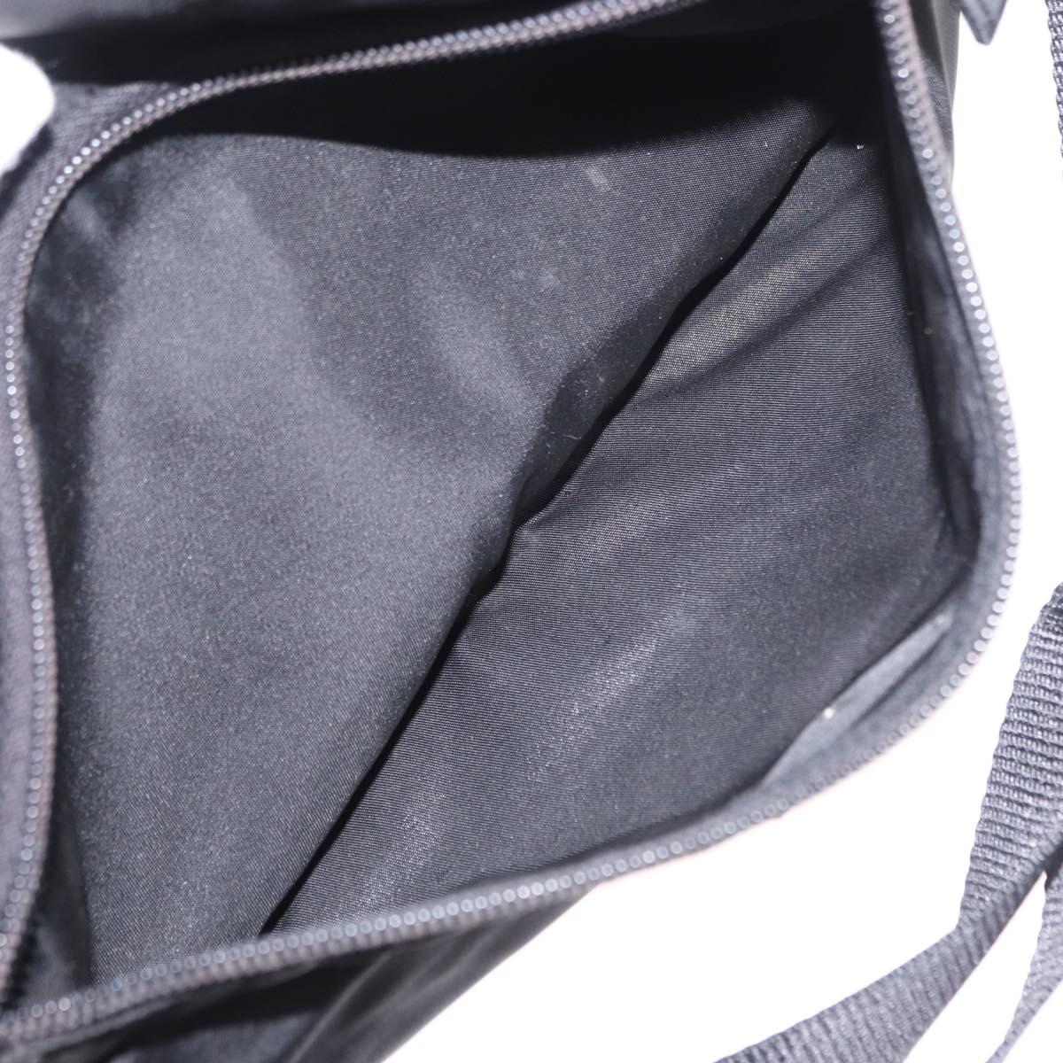 PRADA Shoulder Bag Nylon Black Silver Auth tb1252