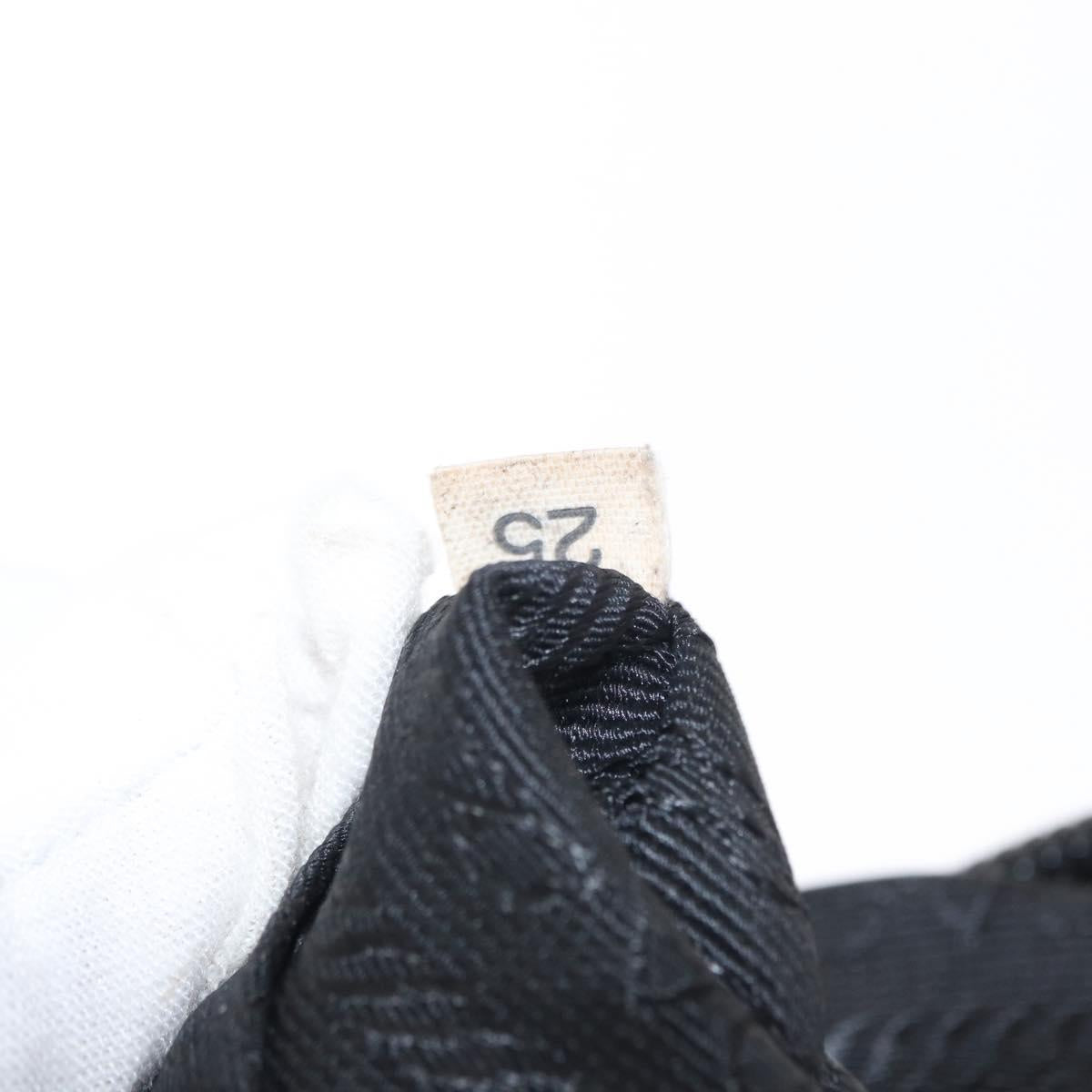 PRADA Shoulder Bag Nylon Black Silver Auth tb1252