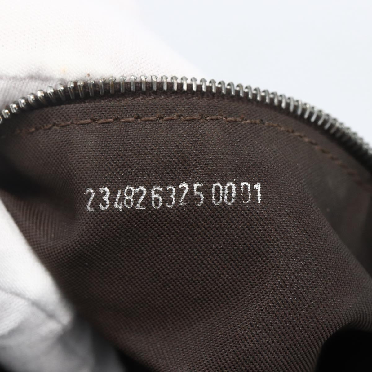 FENDI Zucca Canvas Mamma Baguette Shoulder Bag Black Brown Auth tb1254V