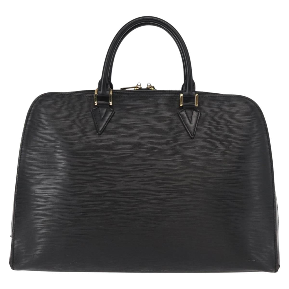 LOUIS VUITTON Epi Sorbonne Business Bag Black M54512 LV Auth th3744
