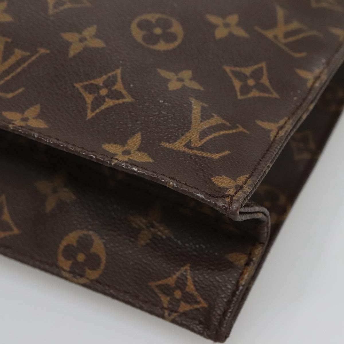 LOUIS VUITTON Monogram Sac Plat Hand Bag M51140 LV Auth th4339