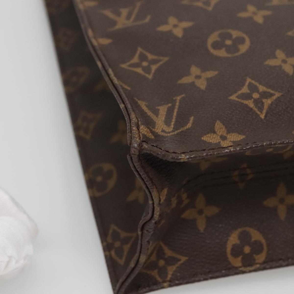 LOUIS VUITTON Monogram Sac Plat Hand Bag M51140 LV Auth th4339