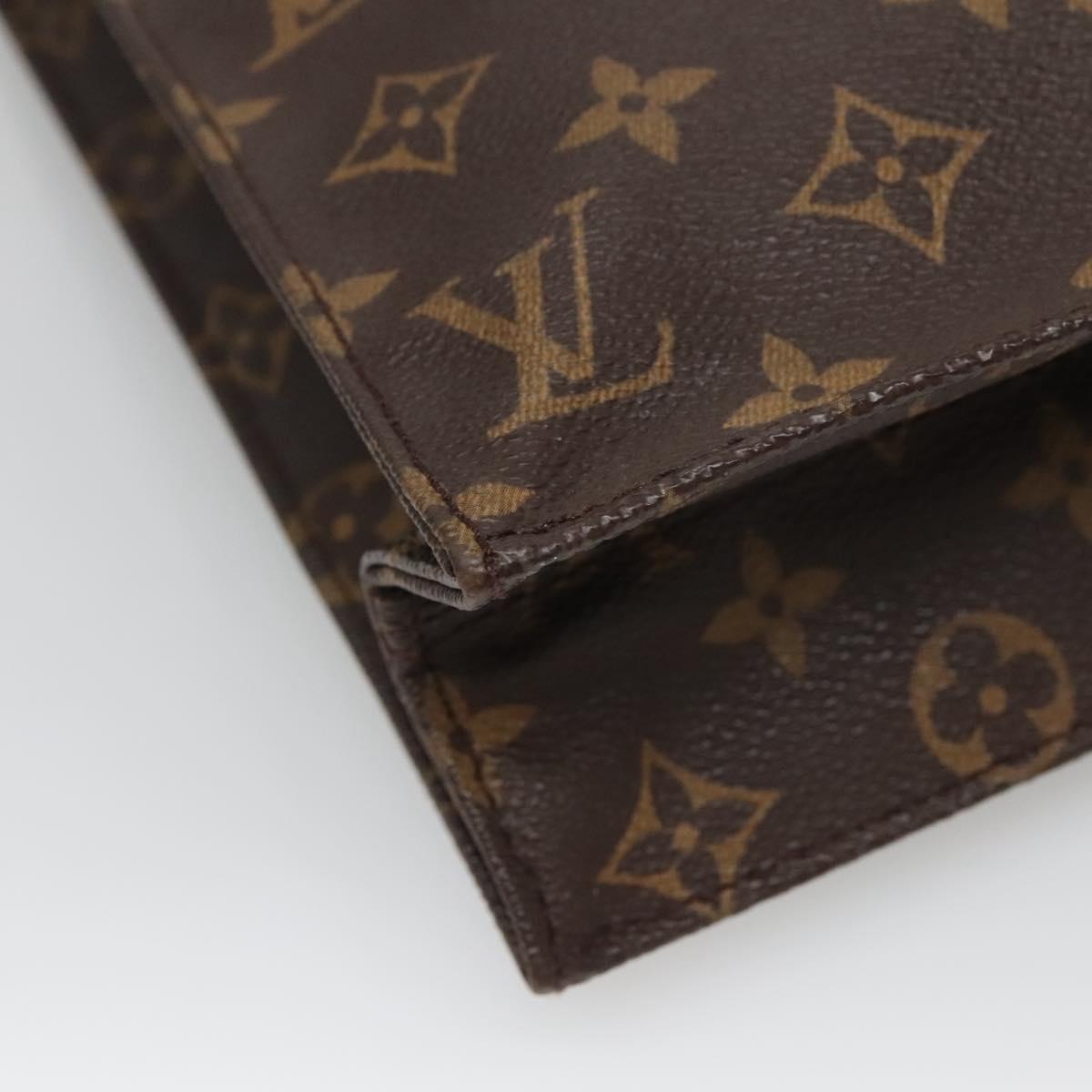 LOUIS VUITTON Monogram Sac Plat Hand Bag M51140 LV Auth th4339