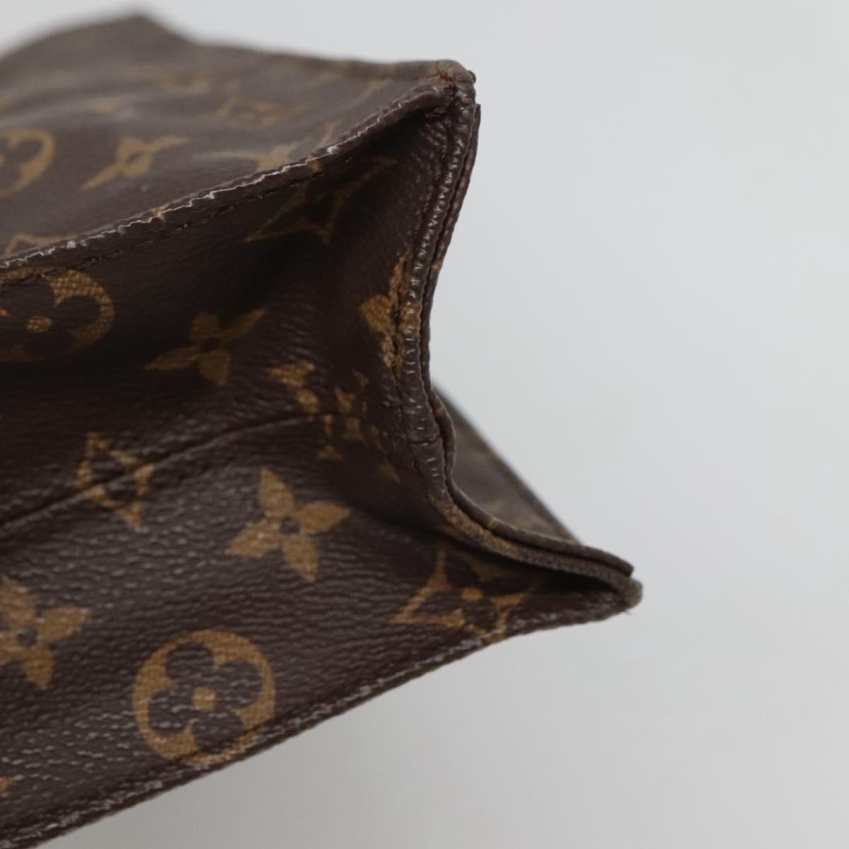 LOUIS VUITTON Monogram Sac Plat Hand Bag M51140 LV Auth th4339