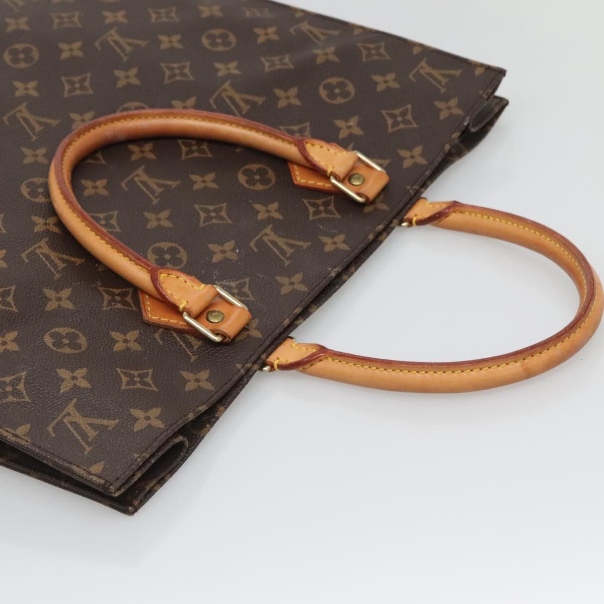 LOUIS VUITTON Monogram Sac Plat Hand Bag M51140 LV Auth th4339