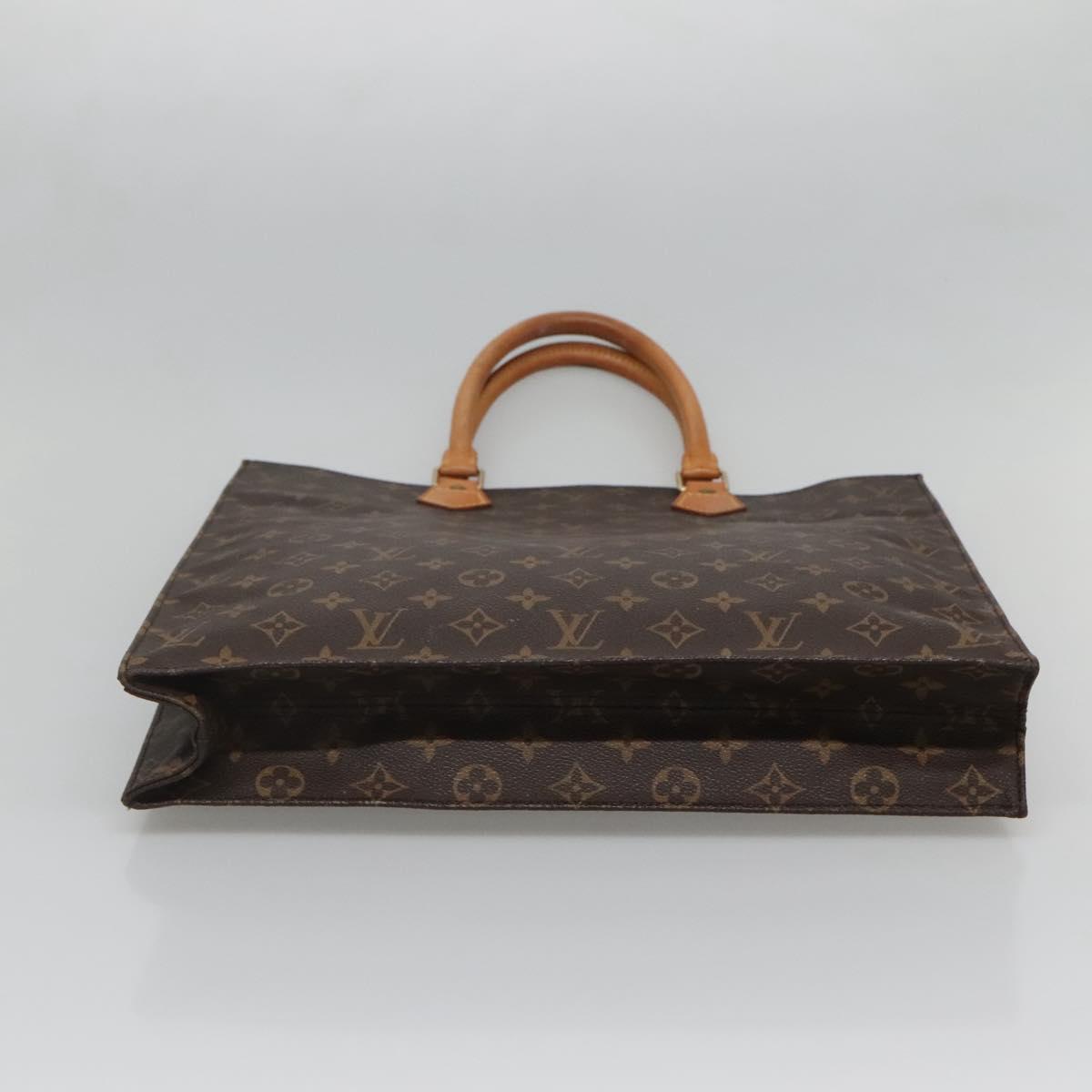 LOUIS VUITTON Monogram Sac Plat Hand Bag M51140 LV Auth th4339
