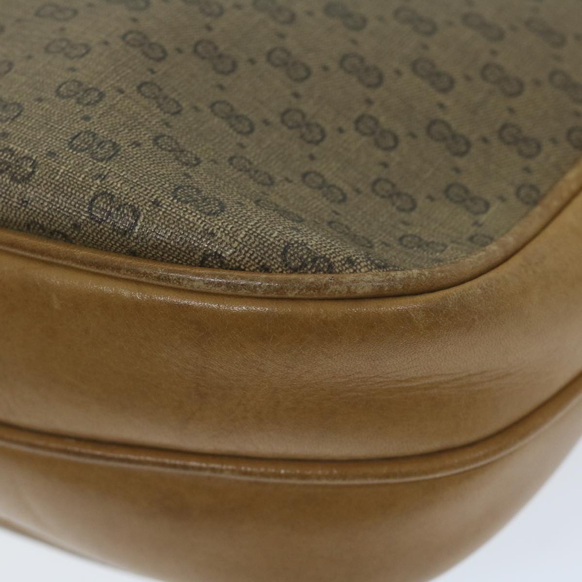 GUCCI Micro GG Supreme Shoulder Bag PVC Leather Beige 001 261 1095 Auth th4494