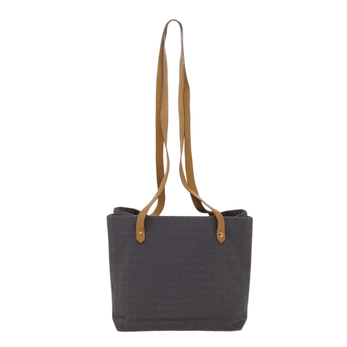 HERMES Cava De Bosch Tote Bag Canvas Gray Auth th4507