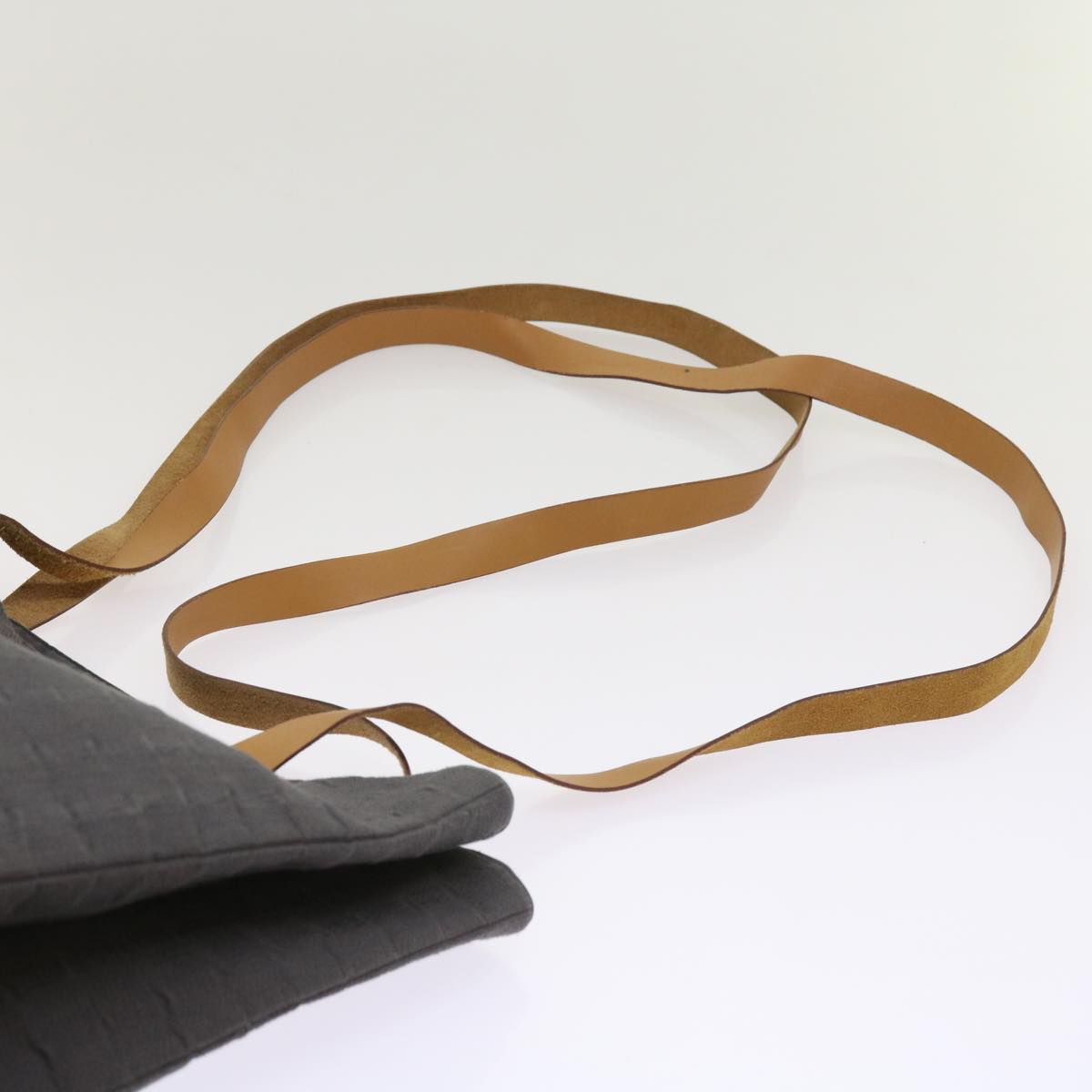 HERMES Cava De Bosch Tote Bag Canvas Gray Auth th4507