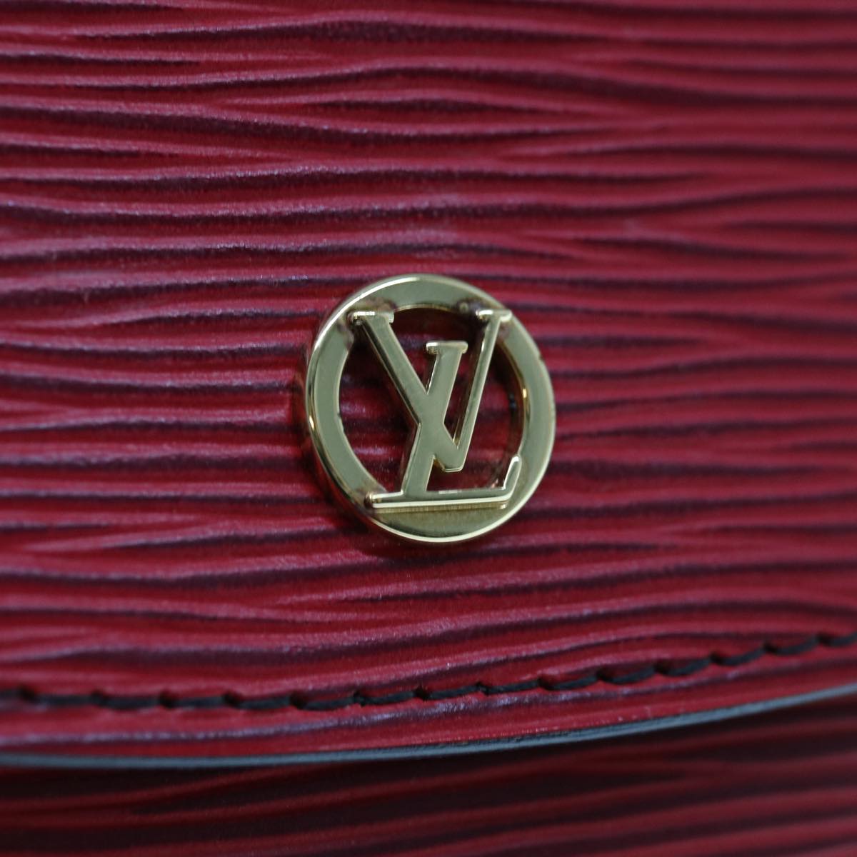 LOUIS VUITTON Epi Montaigne 23 Clutch Bag Red M52667 LV Auth th4539
