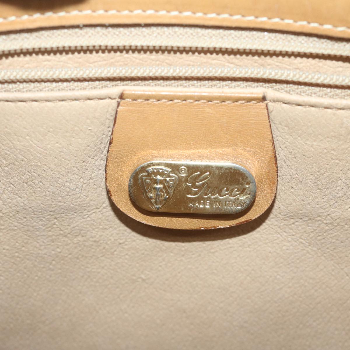 GUCCI Micro GG Supreme Hand Bag PVC Leather Beige 000 46 4857 Auth th4558