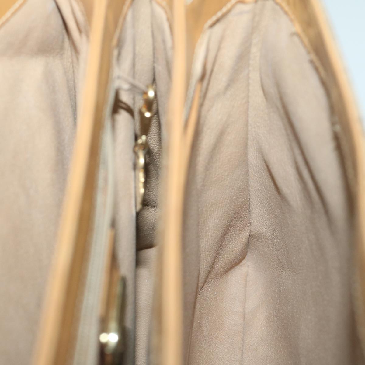 GUCCI Micro GG Supreme Hand Bag PVC Leather Beige 000 46 4857 Auth th4558