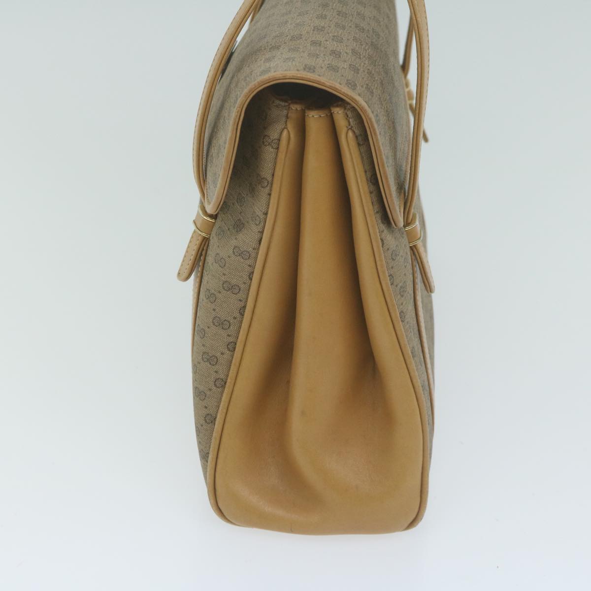 GUCCI Micro GG Supreme Hand Bag PVC Leather Beige 000 46 4857 Auth th4558