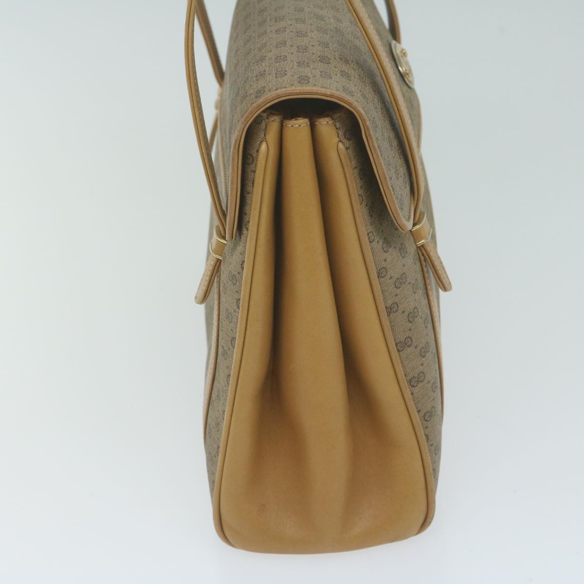 GUCCI Micro GG Supreme Hand Bag PVC Leather Beige 000 46 4857 Auth th4558