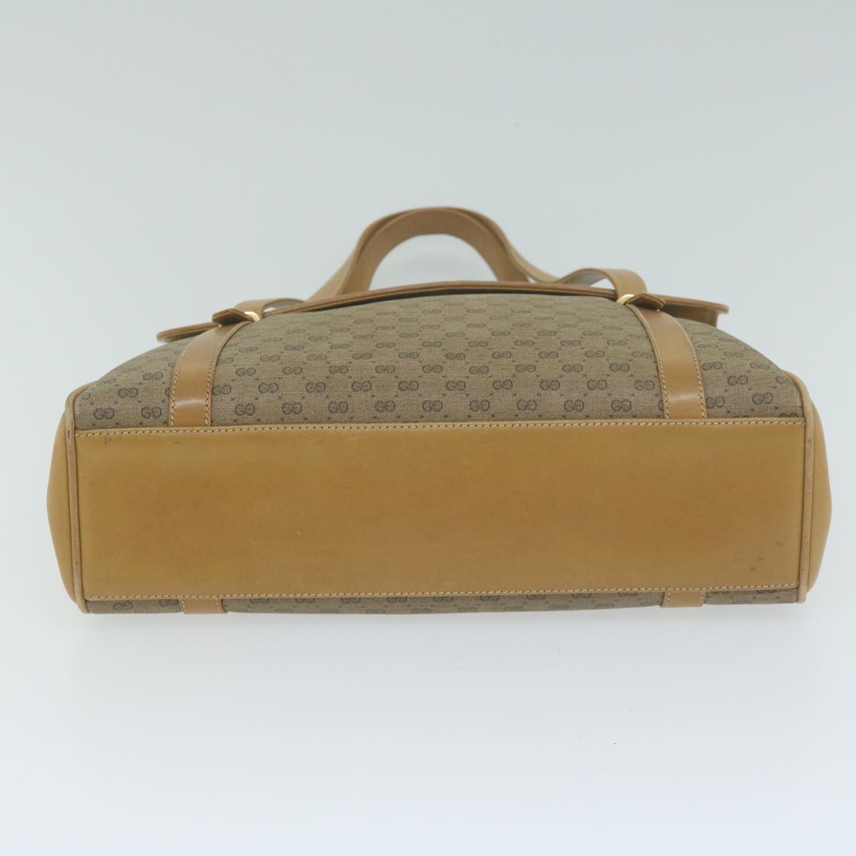 GUCCI Micro GG Supreme Hand Bag PVC Leather Beige 000 46 4857 Auth th4558