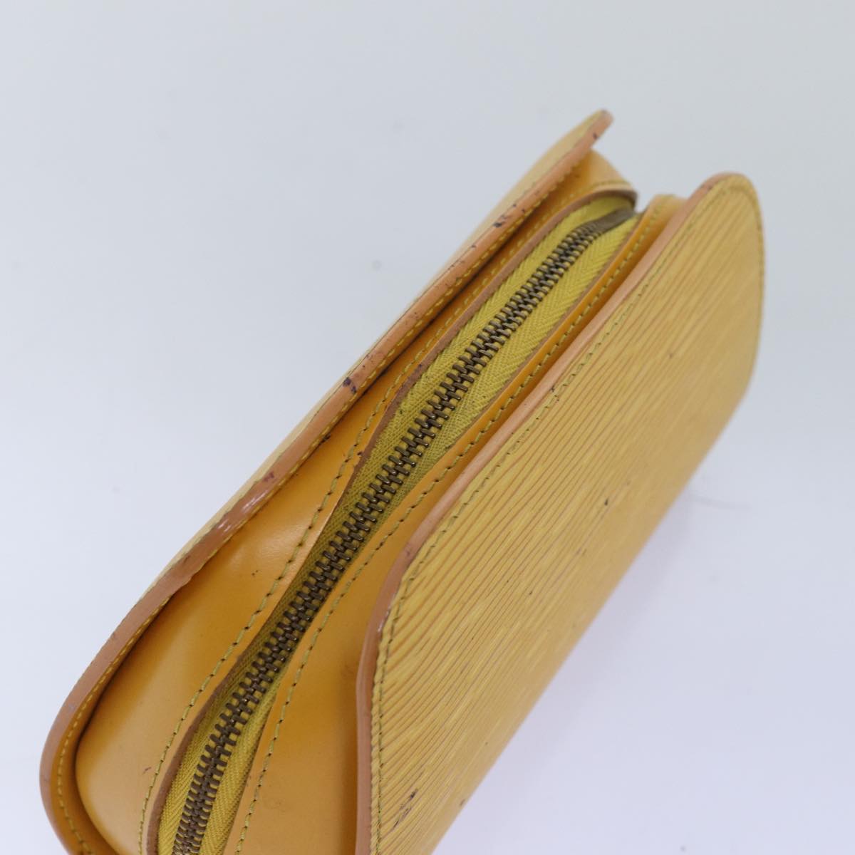 LOUIS VUITTON Epi Dauphine PM Pouch Yellow M48449 LV Auth th4880