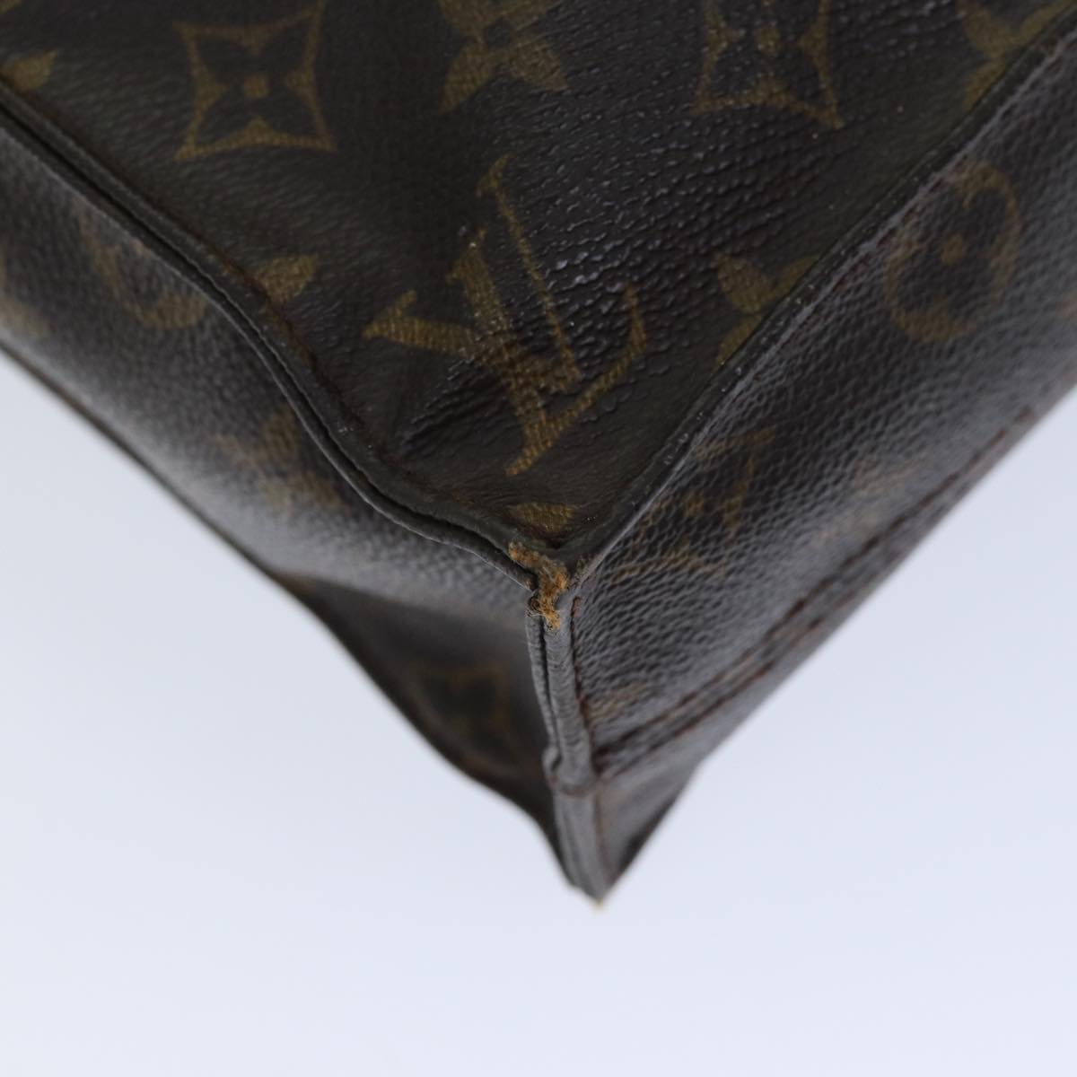 LOUIS VUITTON Monogram Sac Plat Hand Bag M51140 LV Auth th4922