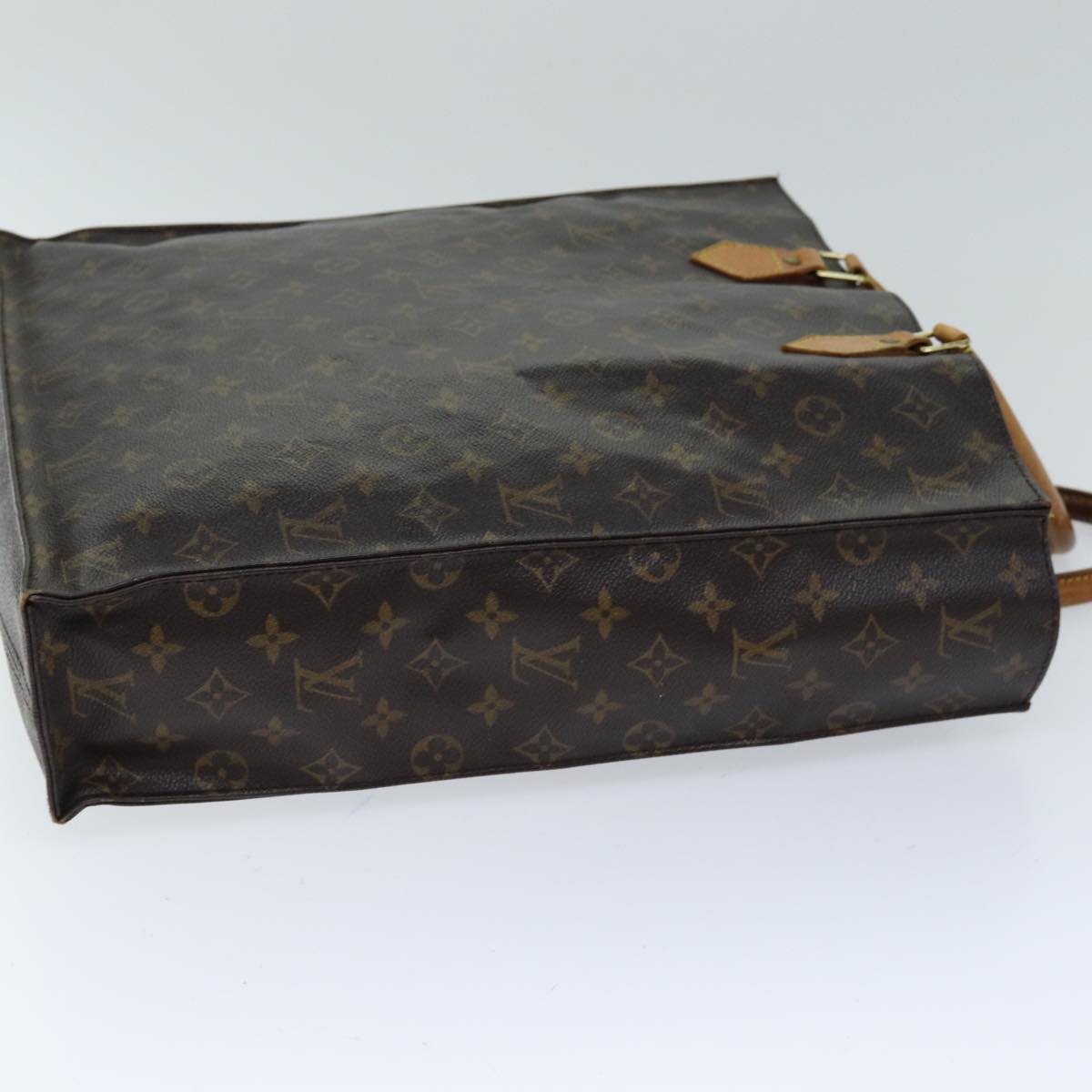 LOUIS VUITTON Monogram Sac Plat Hand Bag M51140 LV Auth th4922