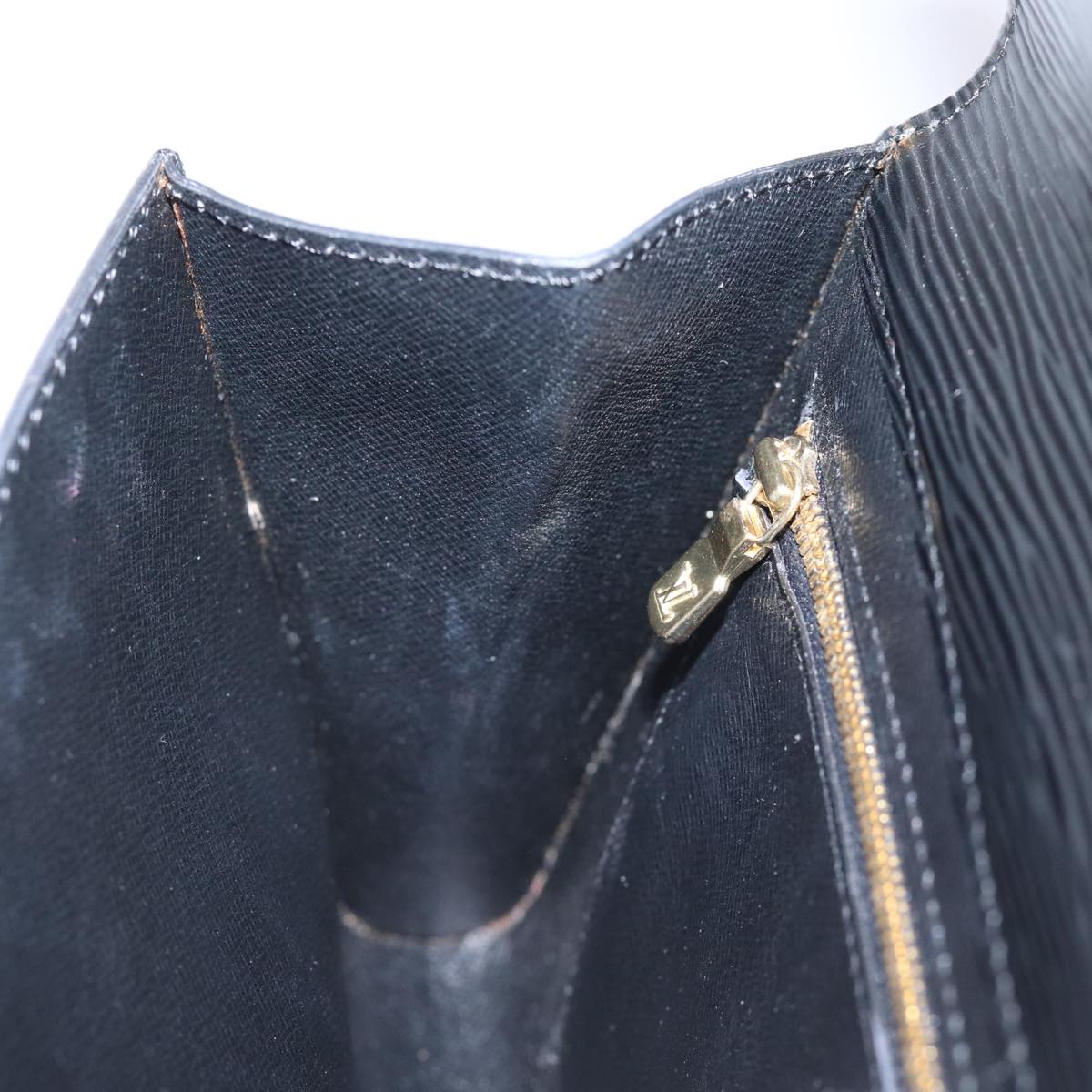 LOUIS VUITTON Epi Art Deco Clutch Bag Black M52632 LV Auth th5039