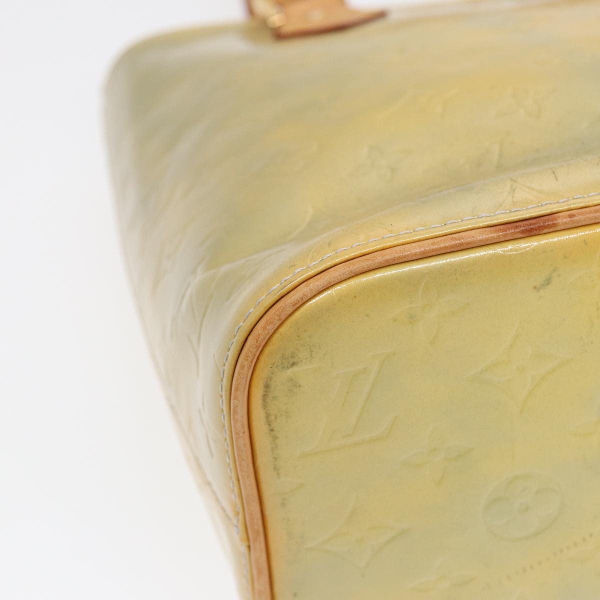 LOUIS VUITTON Monogram Vernis Houston Hand Bag Gris M91053 LV Auth th5274