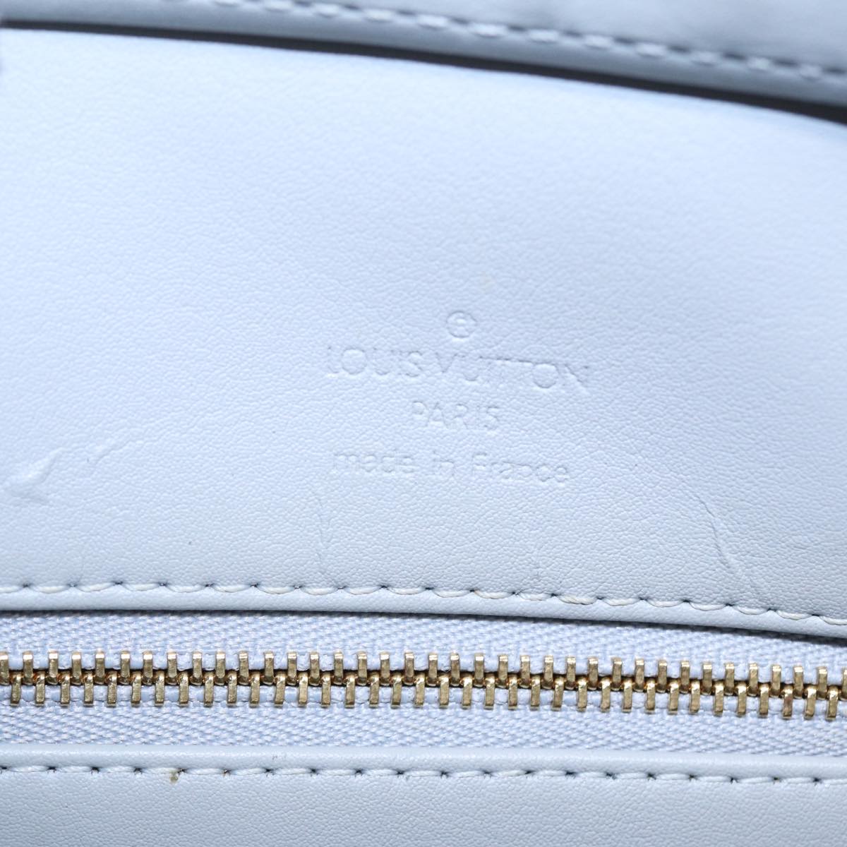 LOUIS VUITTON Monogram Vernis Houston Hand Bag Gris M91053 LV Auth th5274