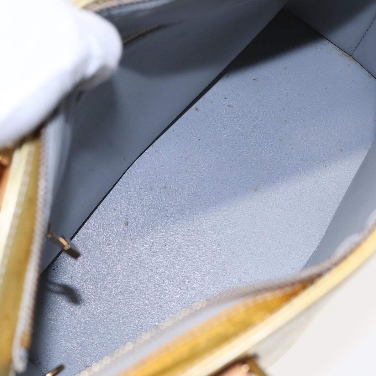 LOUIS VUITTON Monogram Vernis Houston Hand Bag Gris M91053 LV Auth th5274