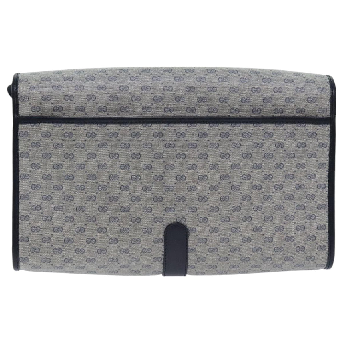 GUCCI Micro GG Supreme Shoulder Bag Navy Gold 001 115 2681 Auth th5318