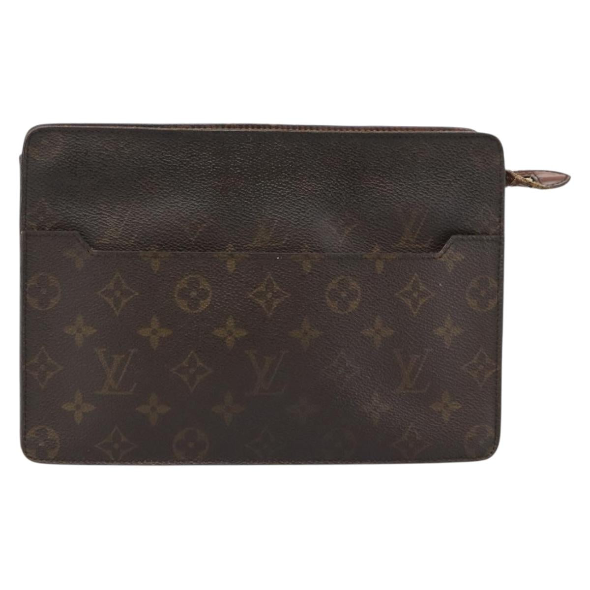 LOUIS VUITTON Monogram Pochette Homme Clutch Bag M51795 LV Auth th5451
