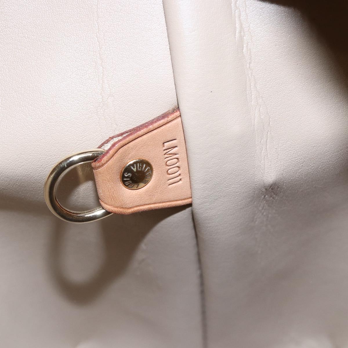 LOUIS VUITTON Monogram Vernis Houston Hand Bag Beige M91004 LV Auth th5476