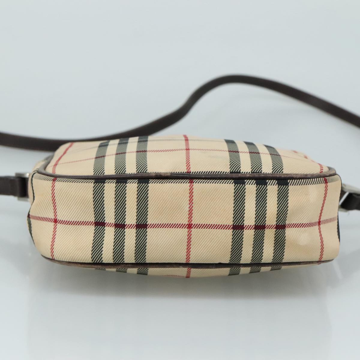 BURBERRY Nova Check Shoulder Bag Canvas Beige Auth th5516
