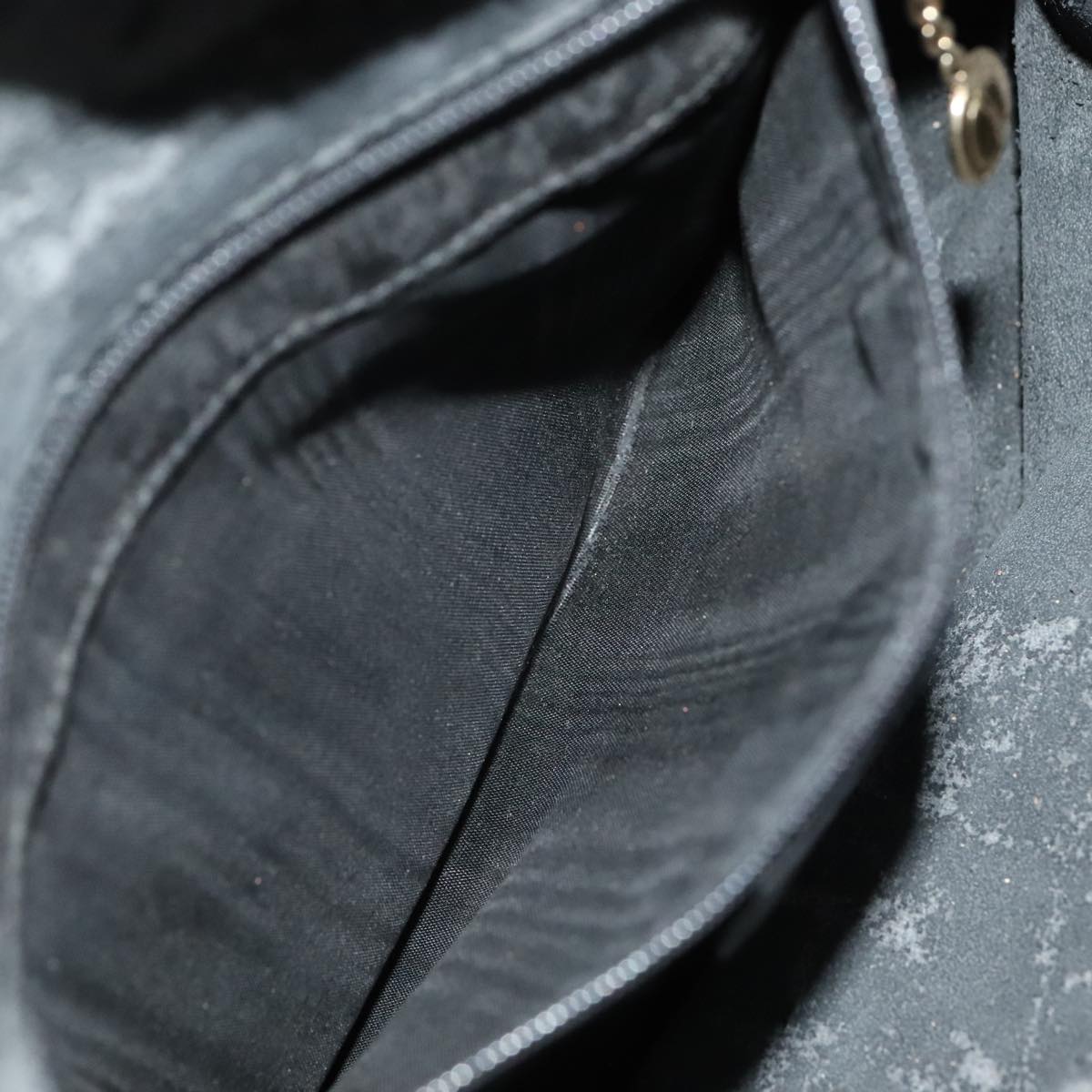 GUCCI Bamboo Hand Bag Leather 2way Black Gold 001 1705 1638 Auth th5549