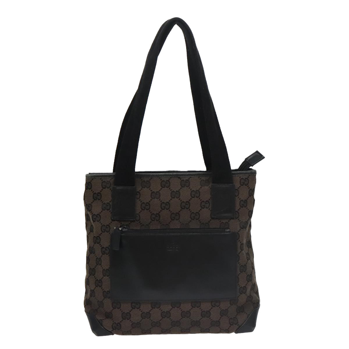 GUCCI GG Canvas Tote Bag Black 019 0402 3754 Auth th5554