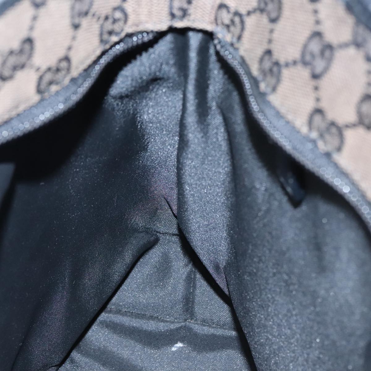 GUCCI GG Canvas Tote Bag Black 019 0402 3754 Auth th5554