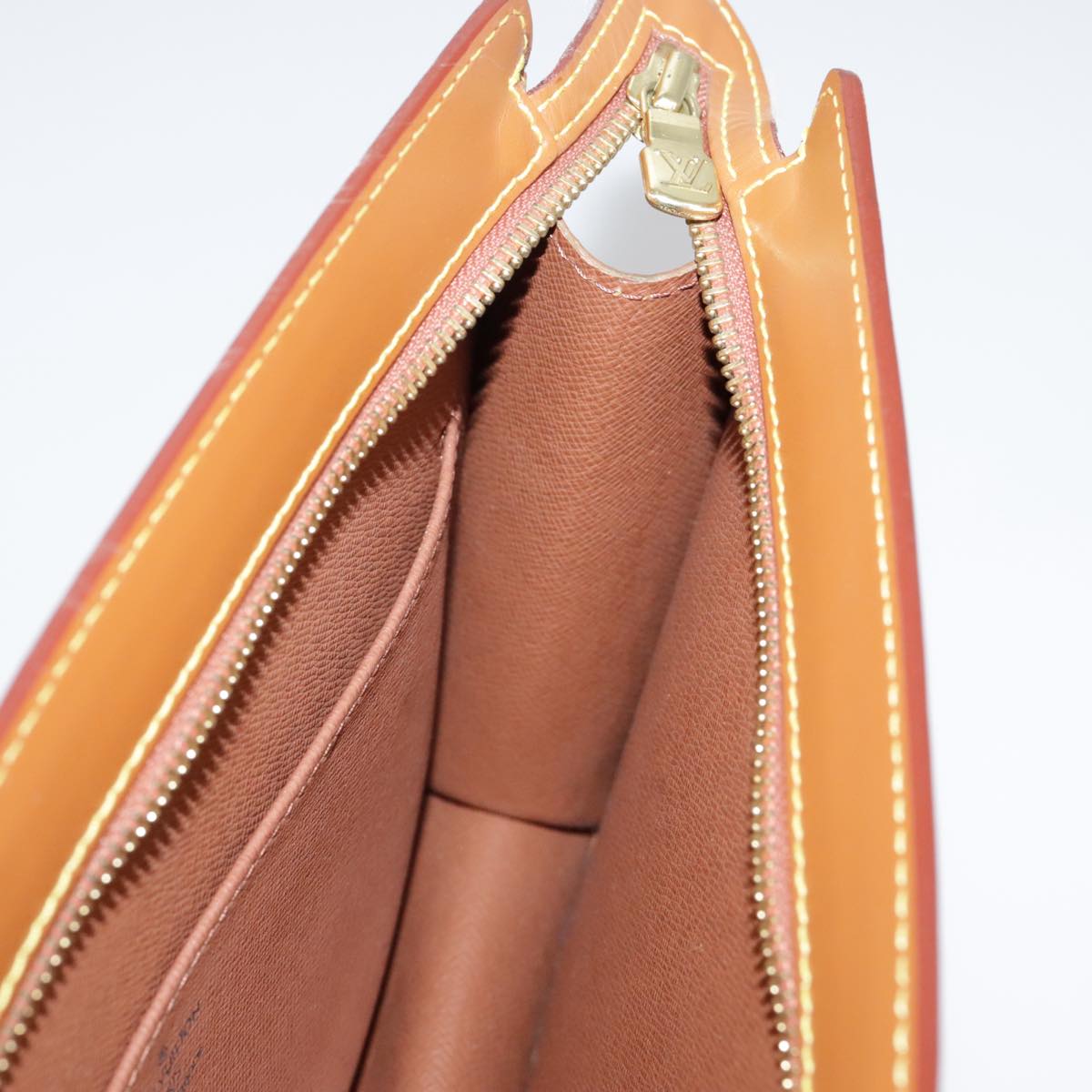 LOUIS VUITTON Epi Pochette Homme Clutch Bag Zipangu Gold M52528 LV Auth th5570