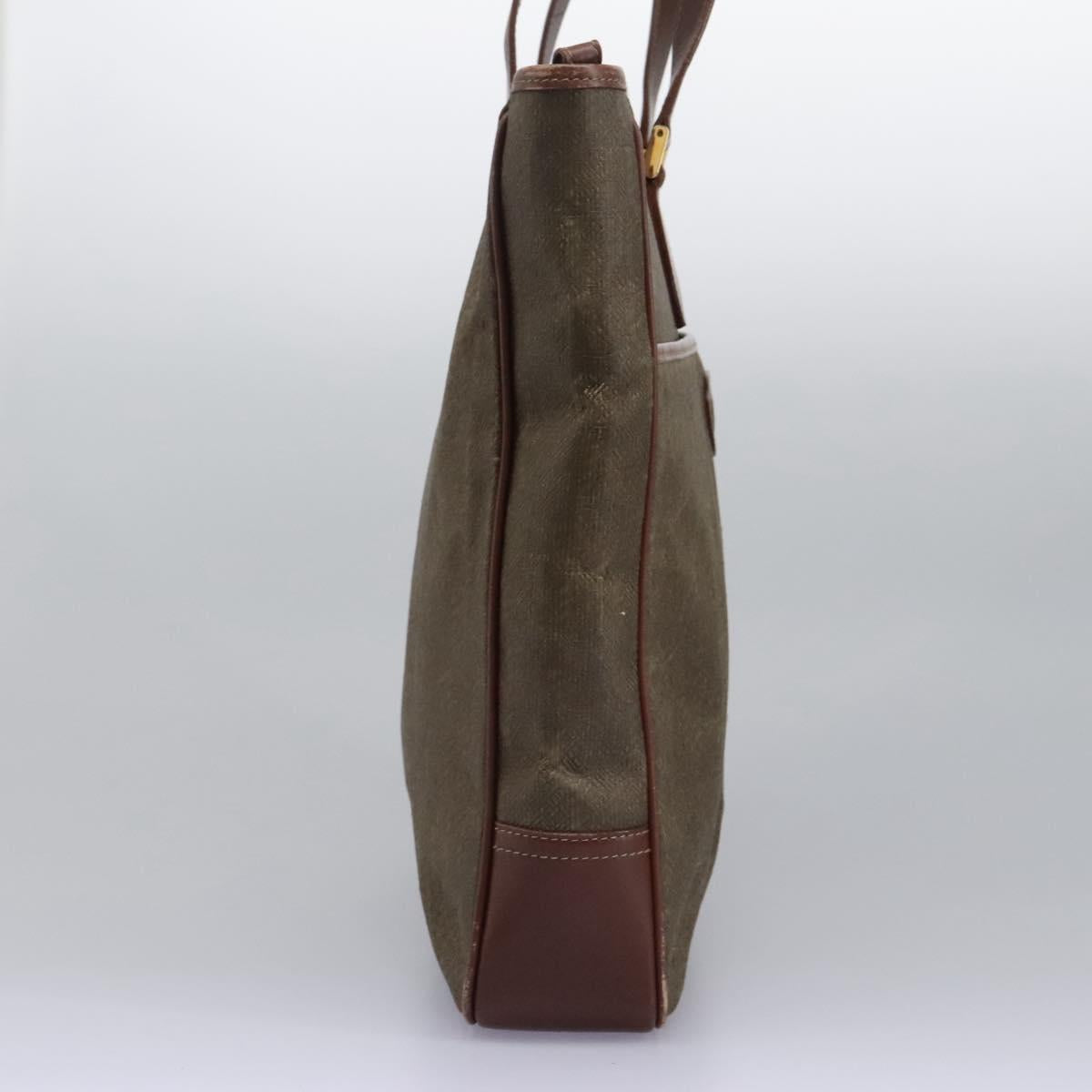 GUCCI Tote Bag Canvas Khaki 002 39 0149 Auth th5601