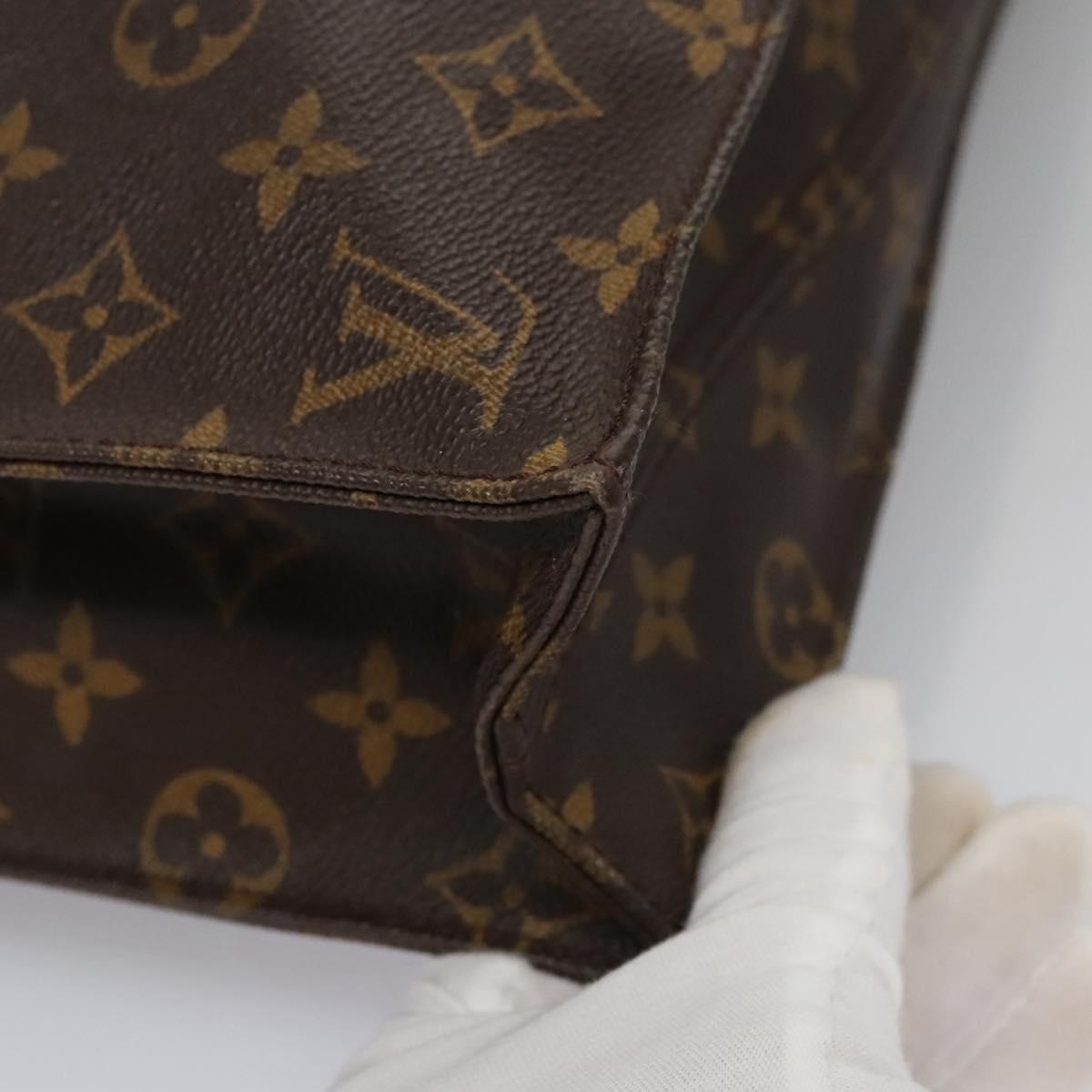 LOUIS VUITTON Monogram Sac Plat Hand Bag M51140 LV Auth th5607
