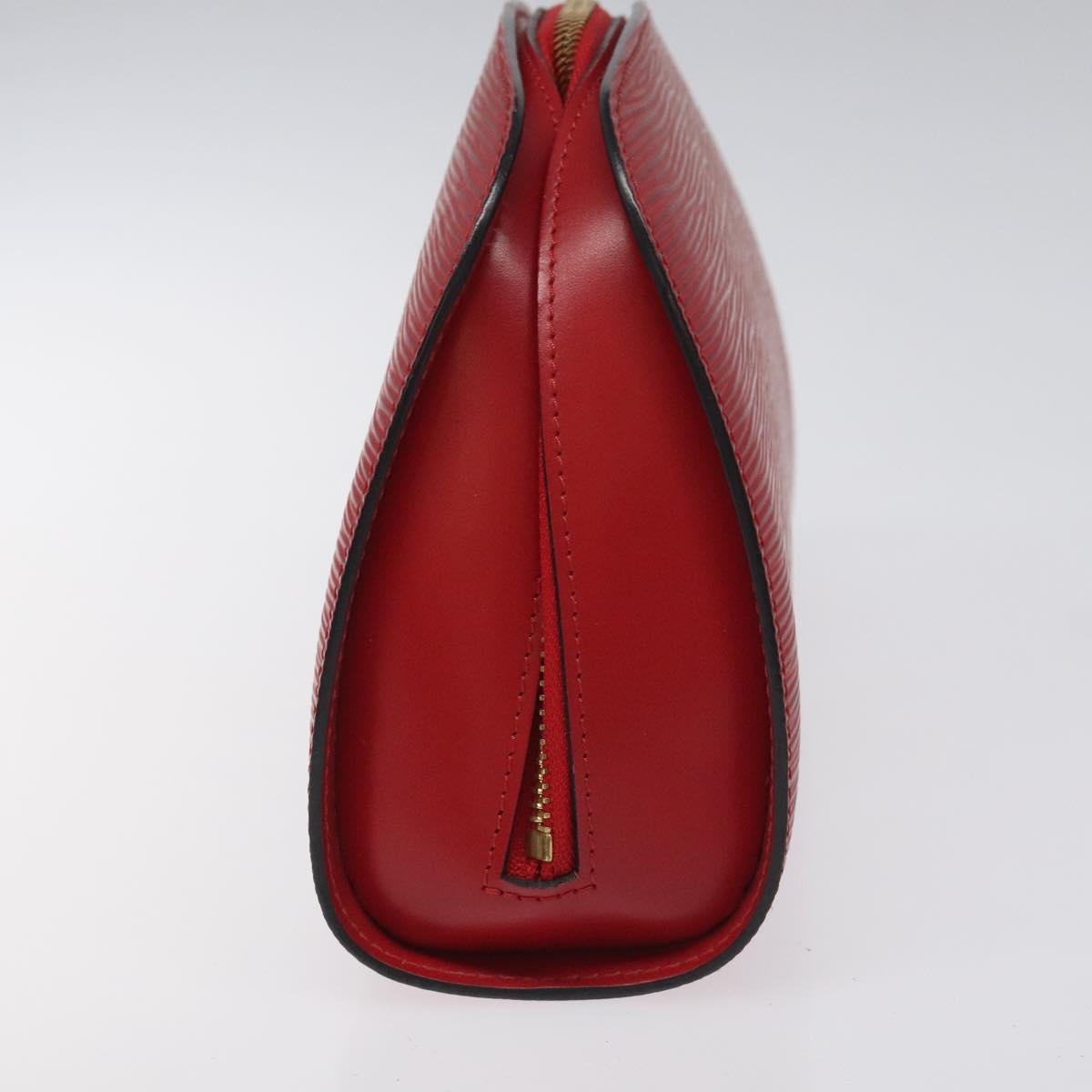 LOUIS VUITTON Epi Dauphine MM Pouch Red M48457 LV Auth th5640