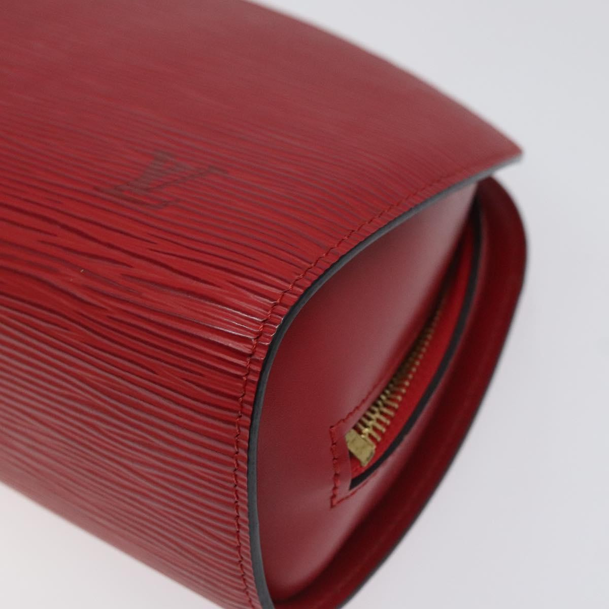 LOUIS VUITTON Epi Dauphine MM Pouch Red M48457 LV Auth th5640
