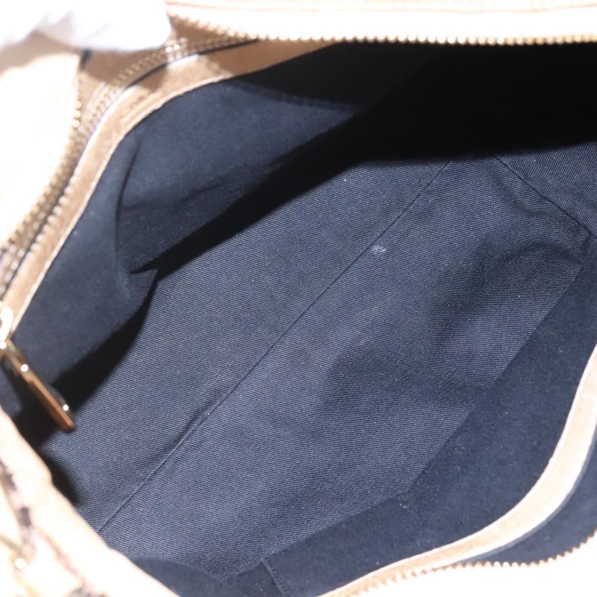 Chloe Hand Bag Leather 2way Beige Gold Auth th5645