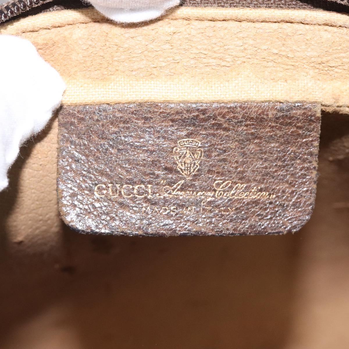 GUCCI GG Supreme Web Sherry Line Clutch Bag PVC Beige Red 56 01 012 Auth th5648