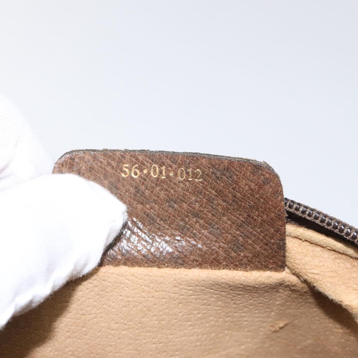 GUCCI GG Supreme Web Sherry Line Clutch Bag PVC Beige Red 56 01 012 Auth th5648