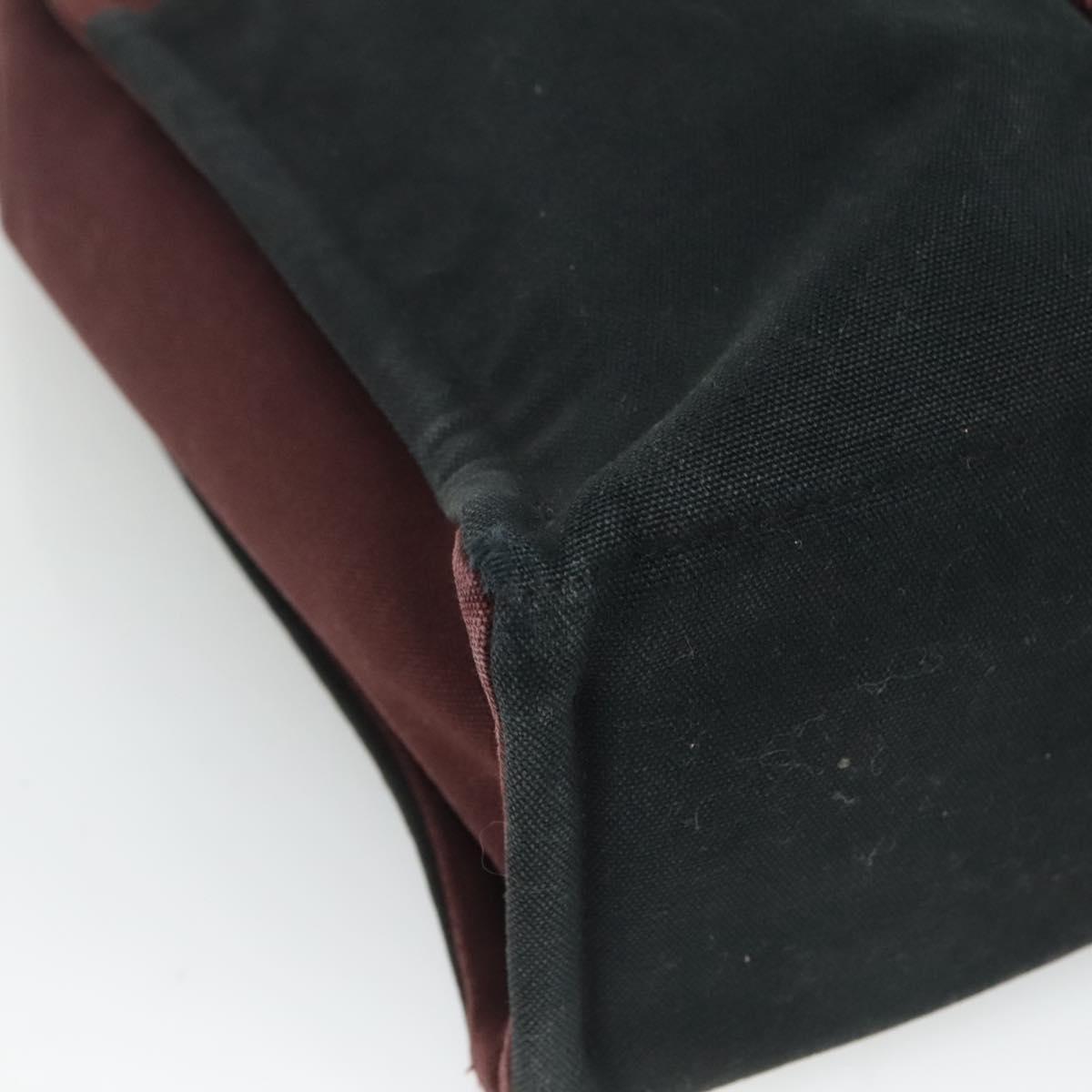 HERMES Fourre Tout MM Hand Bag Canvas Wine Red Auth th5651