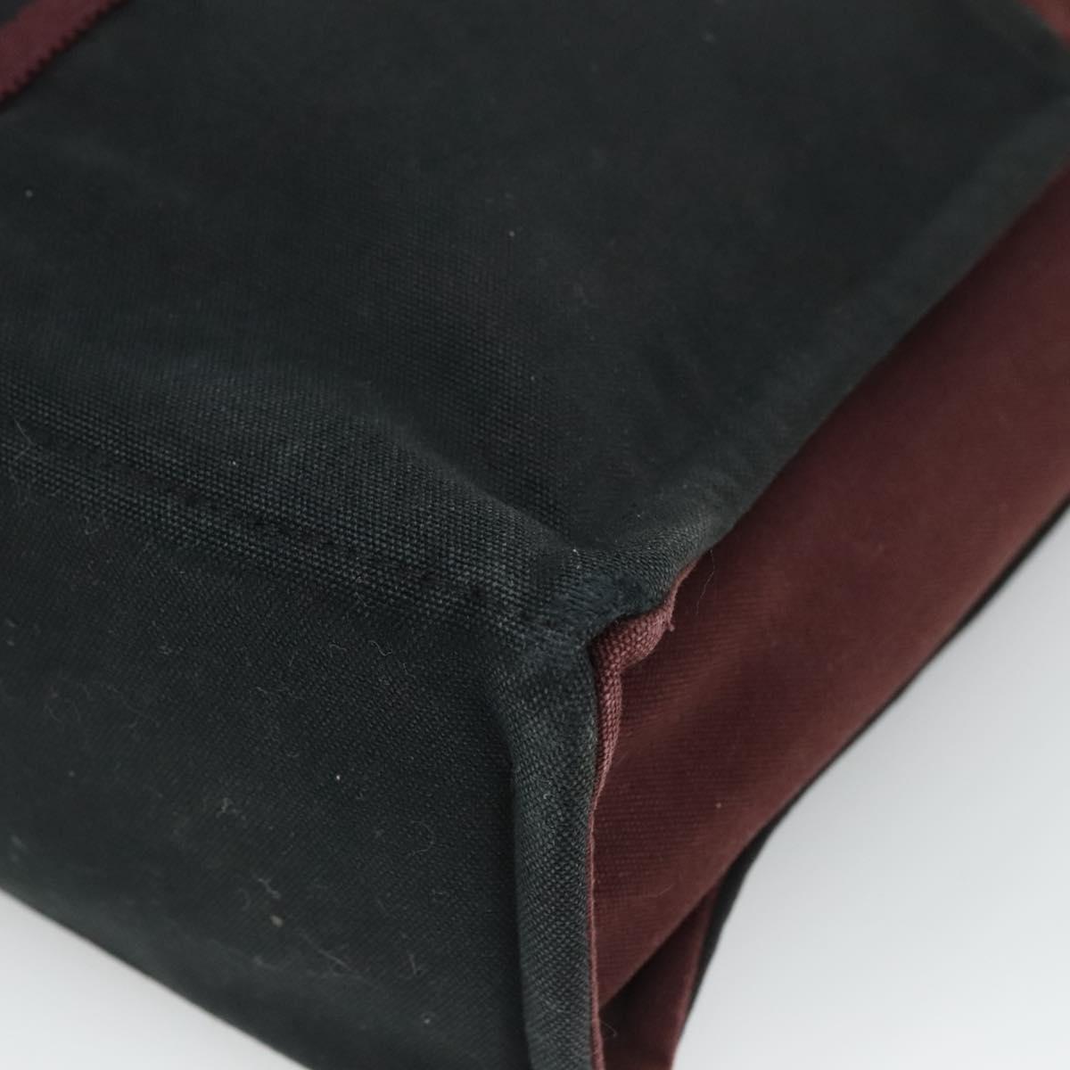 HERMES Fourre Tout MM Hand Bag Canvas Wine Red Auth th5651