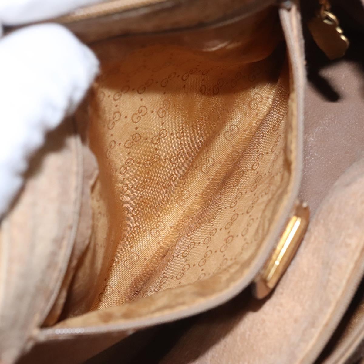 GUCCI Micro GG Supreme Hand Bag PVC Brown Gold 000 084 0158 Auth th5660