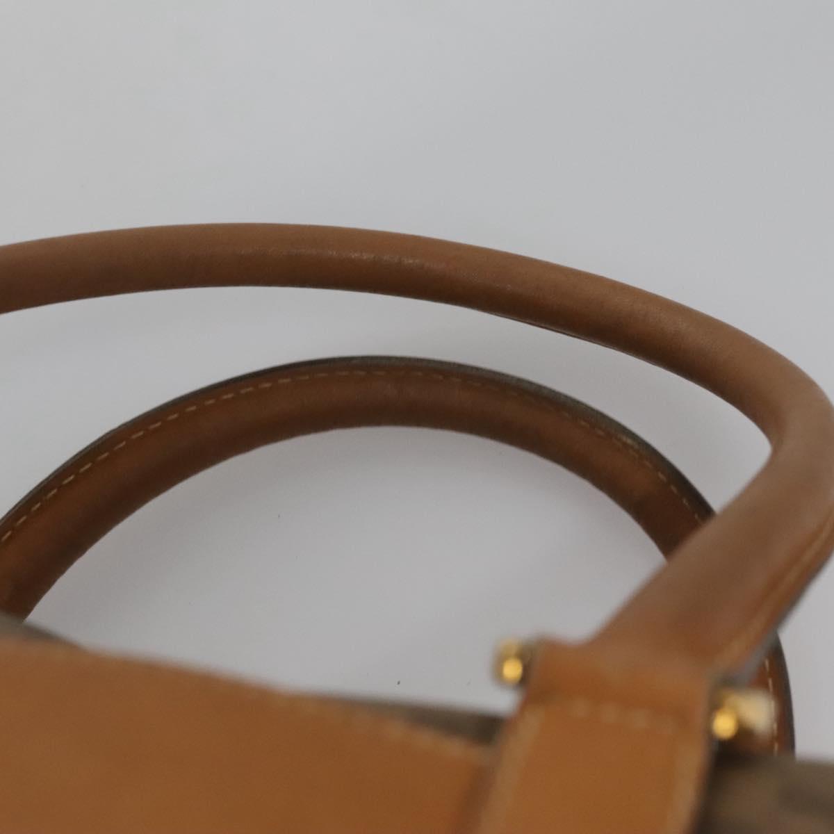 GUCCI Micro GG Supreme Hand Bag PVC Brown Gold 000 084 0158 Auth th5660