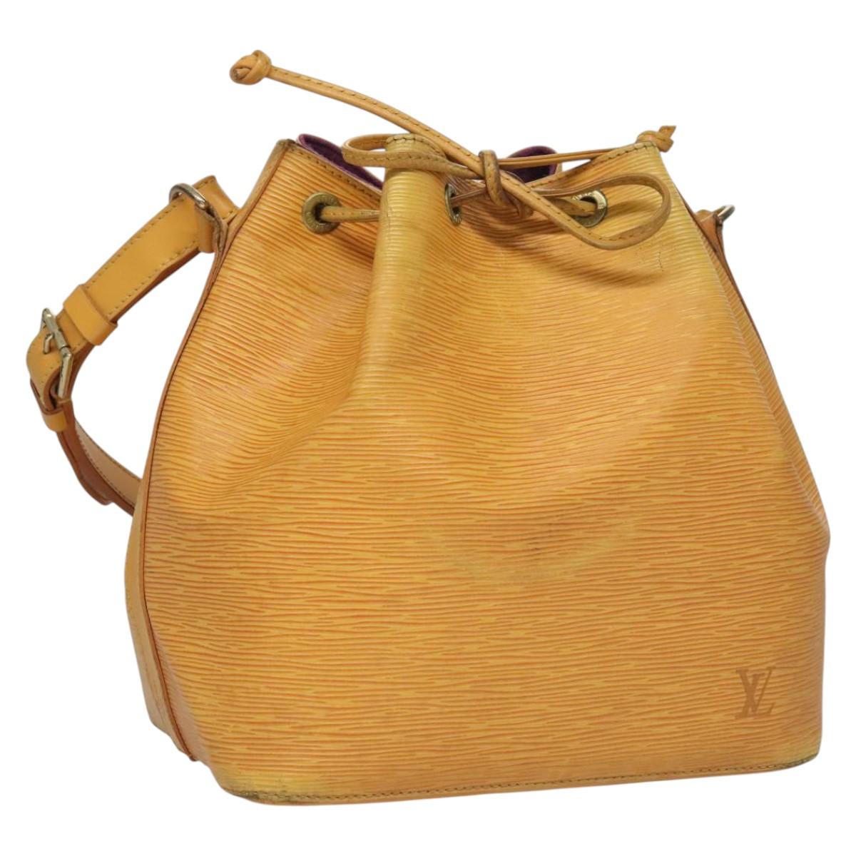 LOUIS VUITTON Epi Petit Noe Shoulder Bag Yellow M44109 LV Auth th5672