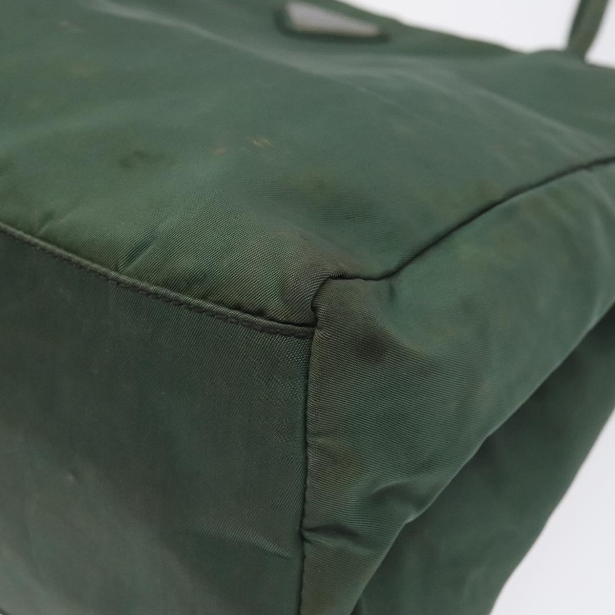 PRADA Hand Bag Nylon Khaki Auth th5681